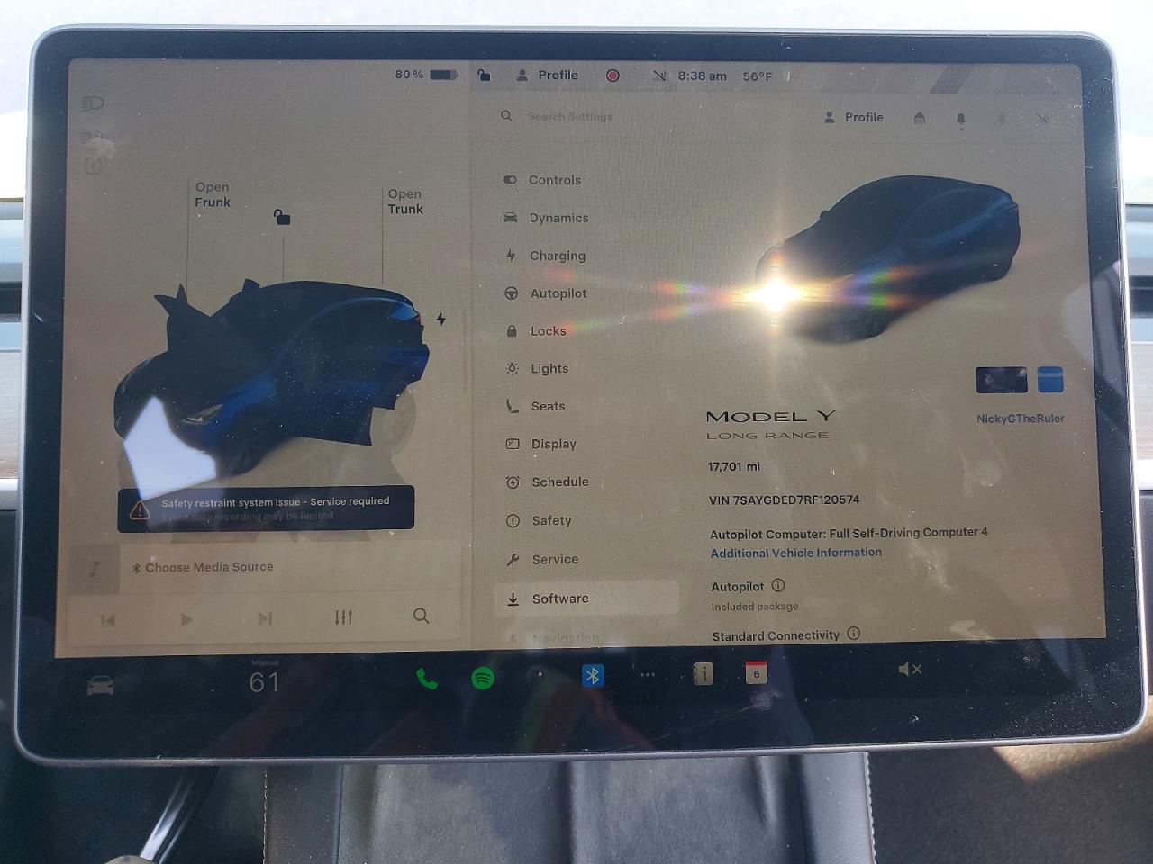 2024 Tesla Model y VIN 7SAYGDED7RF120574 photo 9