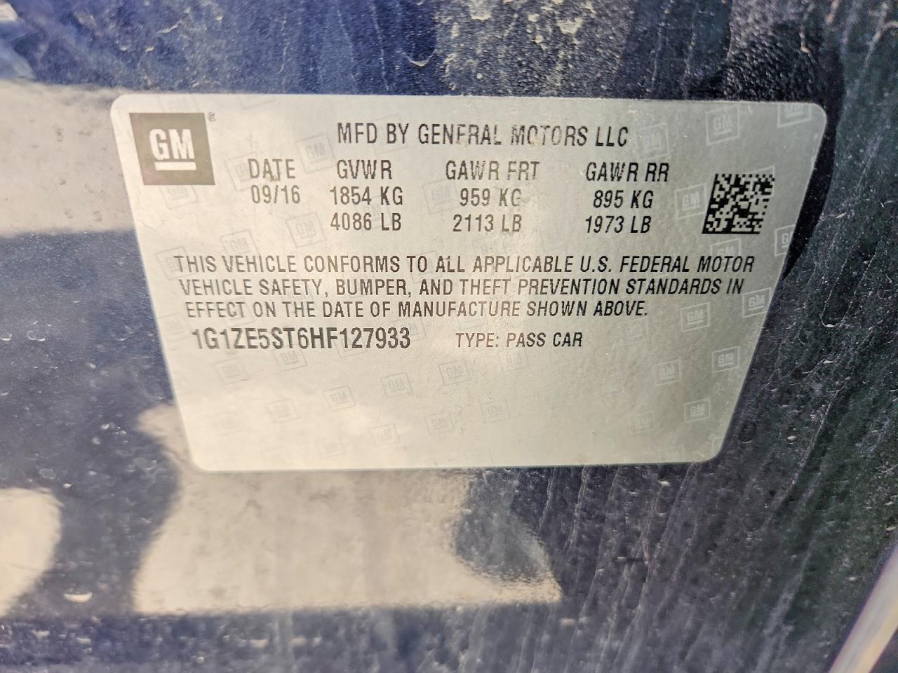 2017 Chevrolet Malibu VIN 1G1ZE5ST6HF127933 photo 12