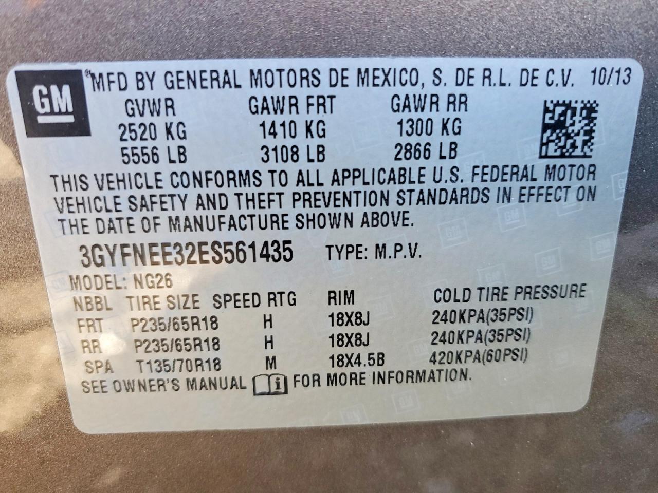 2014 Cadillac Srx VIN 3GYFNEE32ES561435 photo 12
