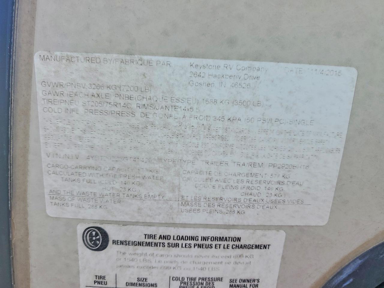 2016 KEYSTONE Passport VIN 4YDT29223GT414292 photo 10