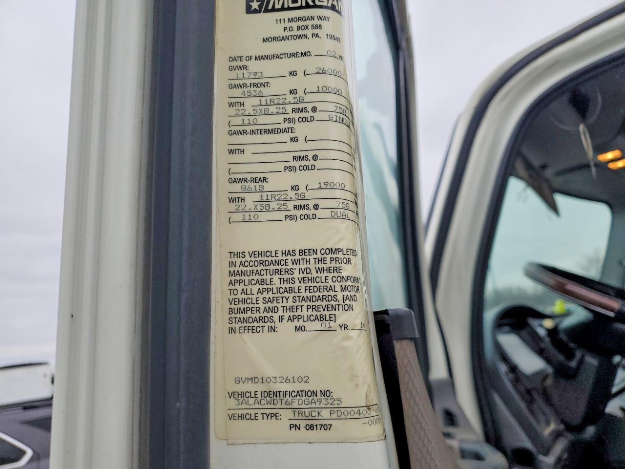 2015 FREIGHTLINER All other VIN 3ALACWDT6FDGA9325 photo 10