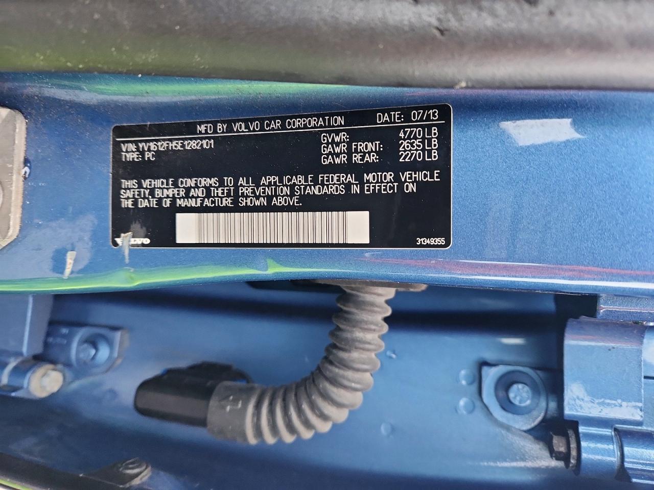 2014 Volvo S60 VIN YV1612FH5E1282101 photo 12