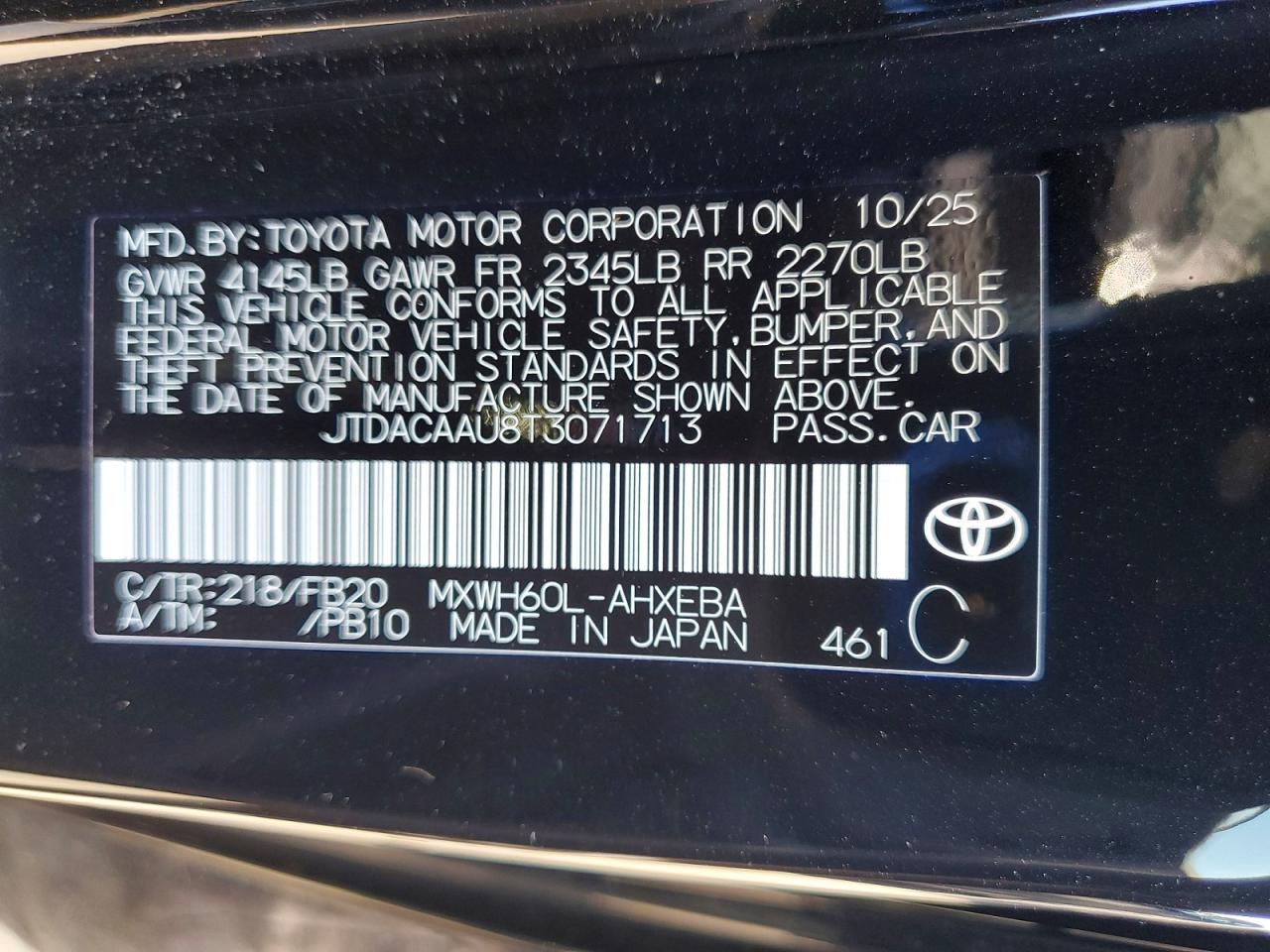 2026 Toyota Prius VIN JTDACAAU8T3071713 photo 12