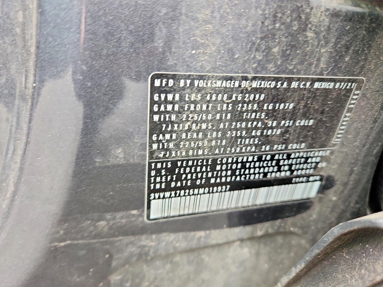 2022 Volkswagen All other VIN 3VVWX7B25NM019937 photo 12