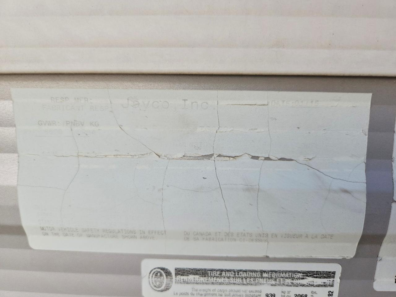 2015 JAYCO Jayco VIN 1UJBJ0BP5F1TG0282 photo 10