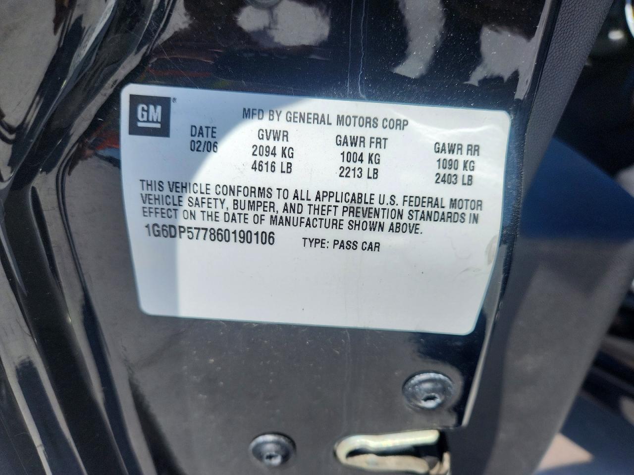 2006 Cadillac Cts VIN 1G6DP577860190106 photo 12