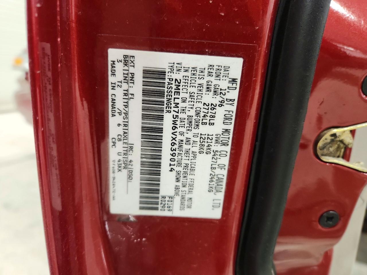1997 Mercury Grmarquis VIN 2MELM75W6VX639014 photo 12