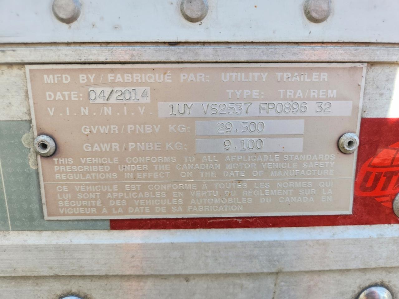 2015 UTILITY Trailer VIN 1UYVS2537FP089632 photo 10