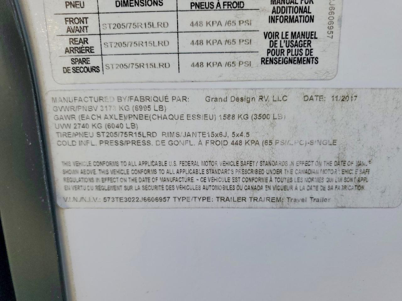 2018 GRAND Imagine VIN 573TE3022J6606957 photo 10
