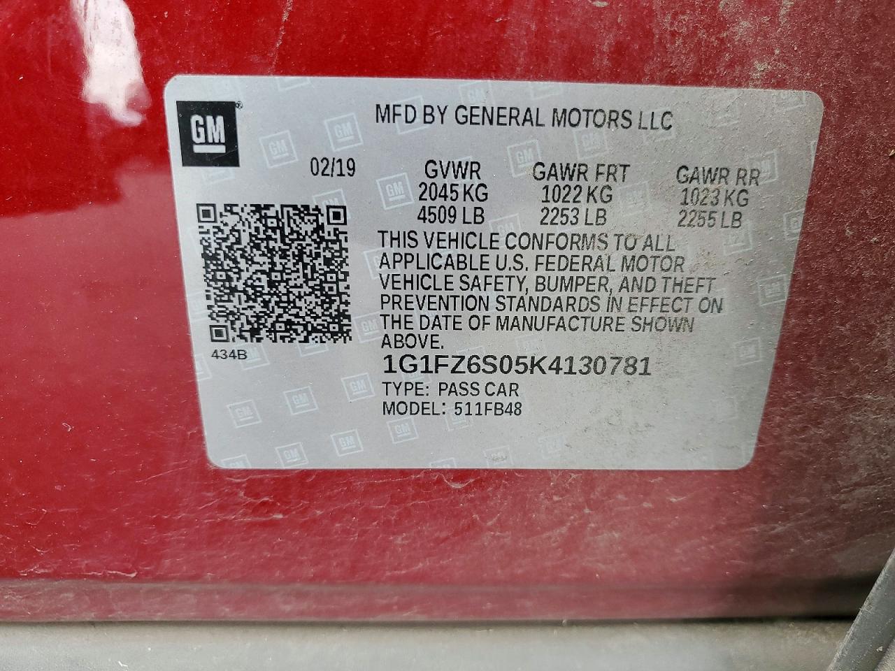 2019 Chevrolet Bolt VIN 1G1FZ6S05K4130781 photo 12