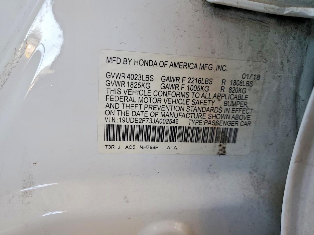 2018 Acura Ilx VIN 19UDE2F73JA002549 photo 12