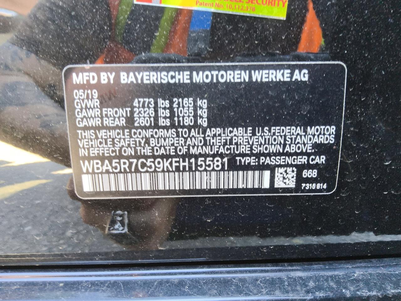 2019 BMW 3 series VIN WBA5R7C59KFH15581 photo 12