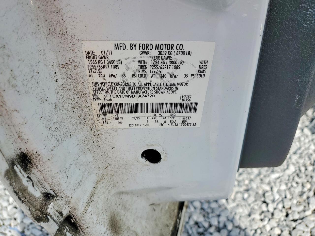 2011 Ford F-150 VIN 1FTEX1CM9BFA74720 photo 12