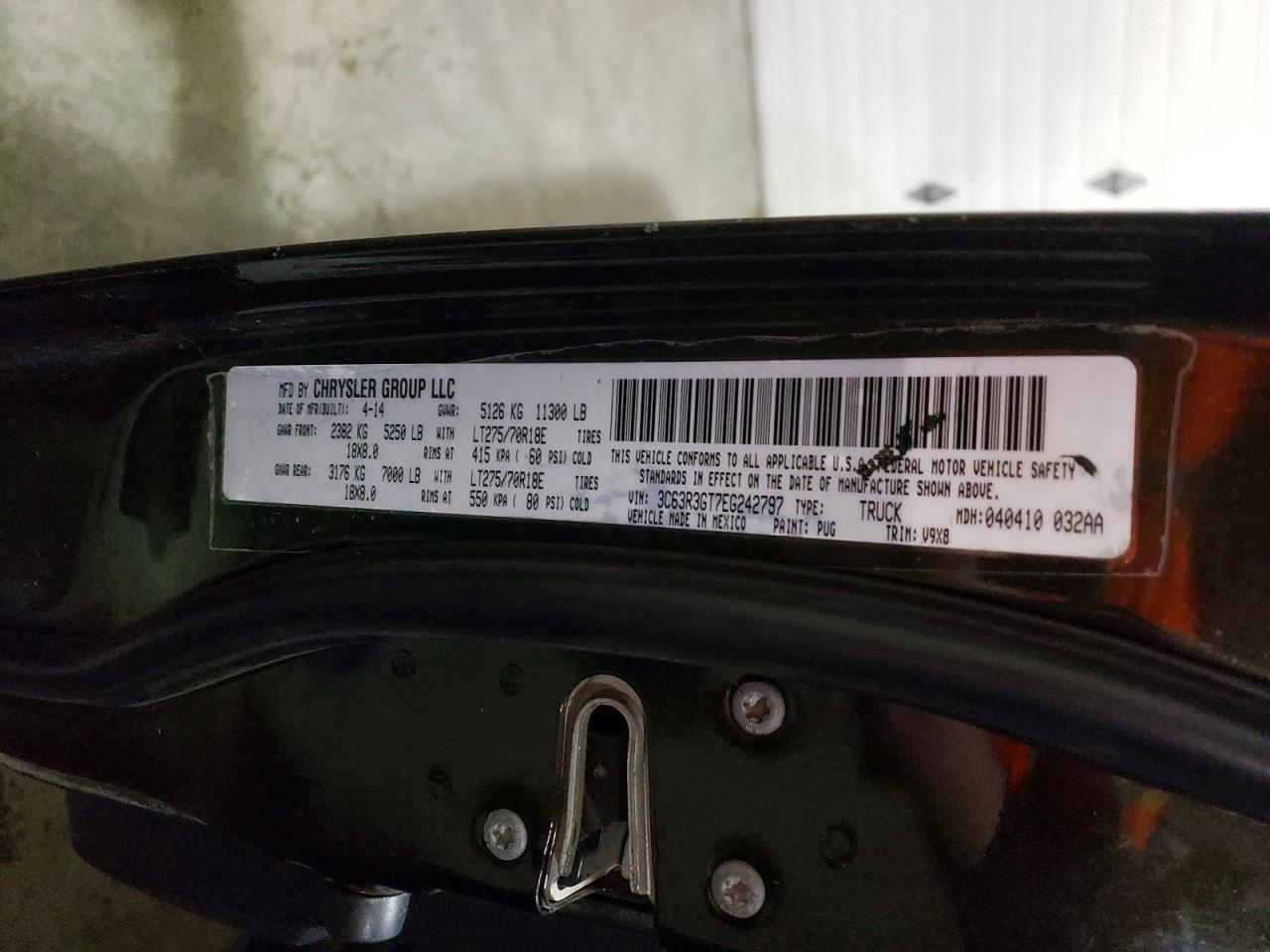 2014 Ram 3500 VIN 3C63R3GT7EG242797 photo 12