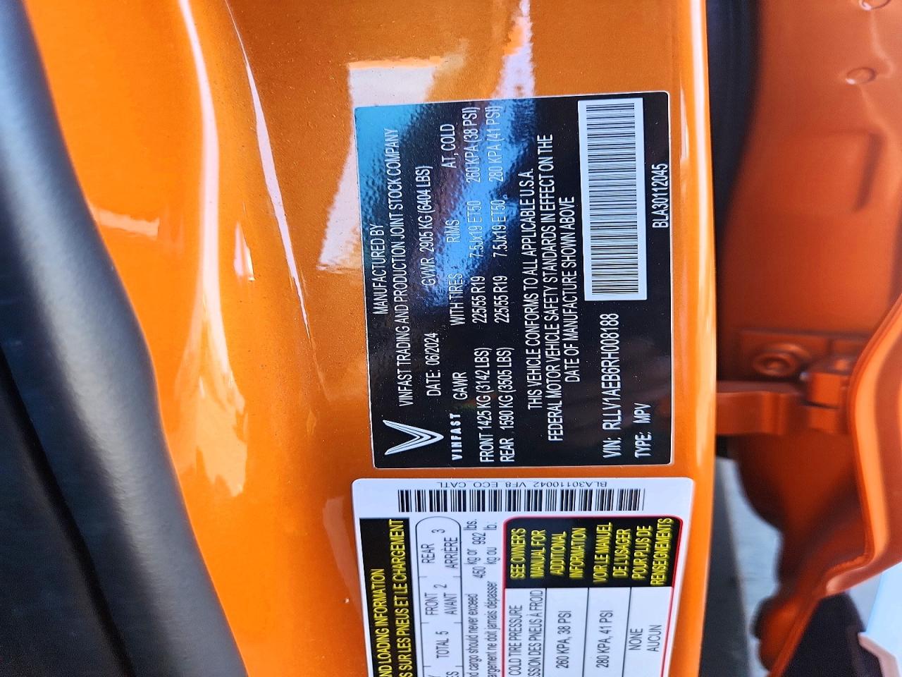 2024 VINFAST All other VIN RLLV1AEB6RH008188 photo 12