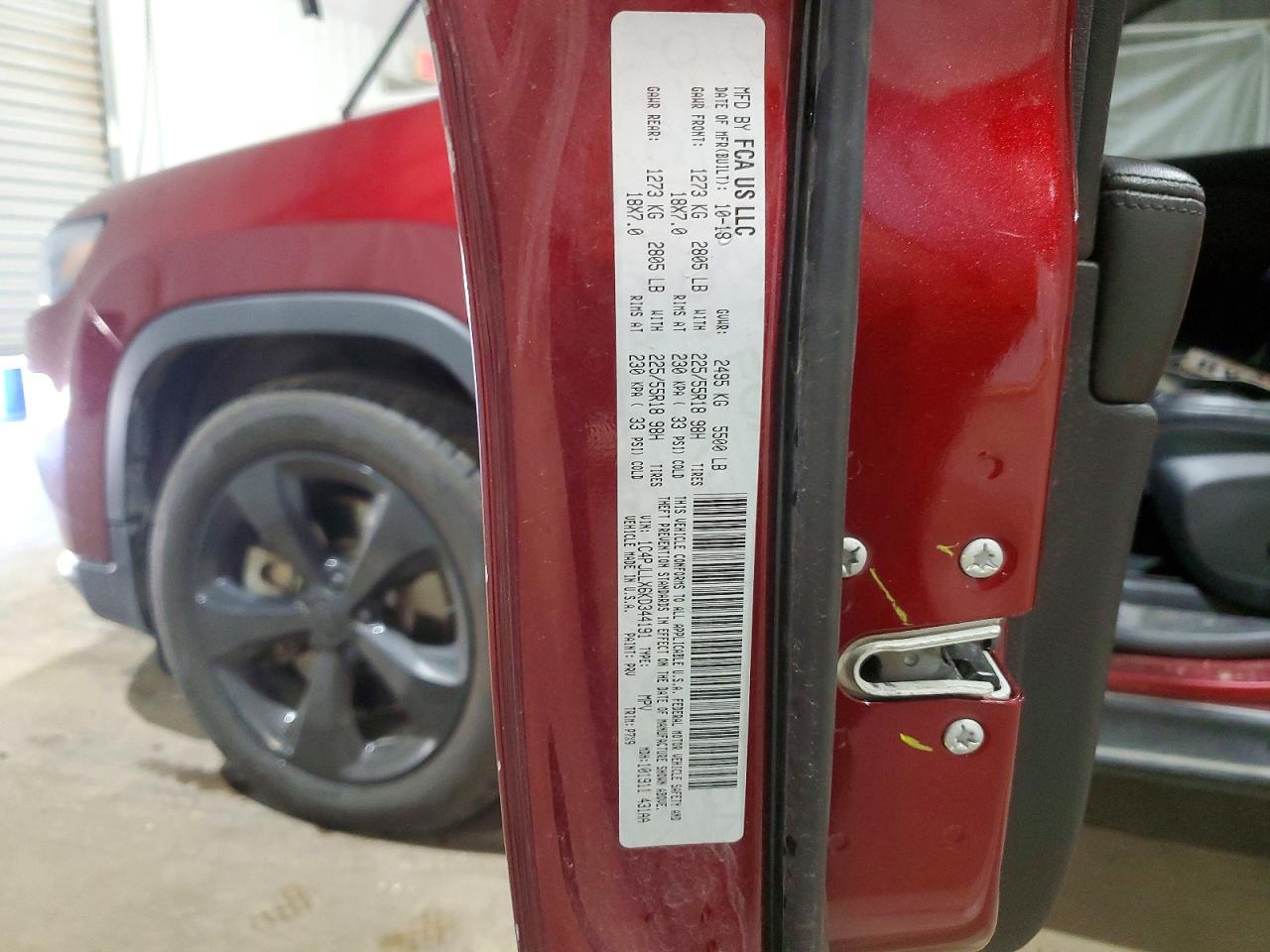 2019 Jeep Grand cher VIN 1C4PJLLX6KD344191 photo 12