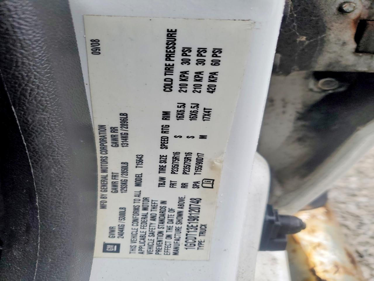 2009 CHEV Colorado VIN 1GCDT13E198120748 photo 12