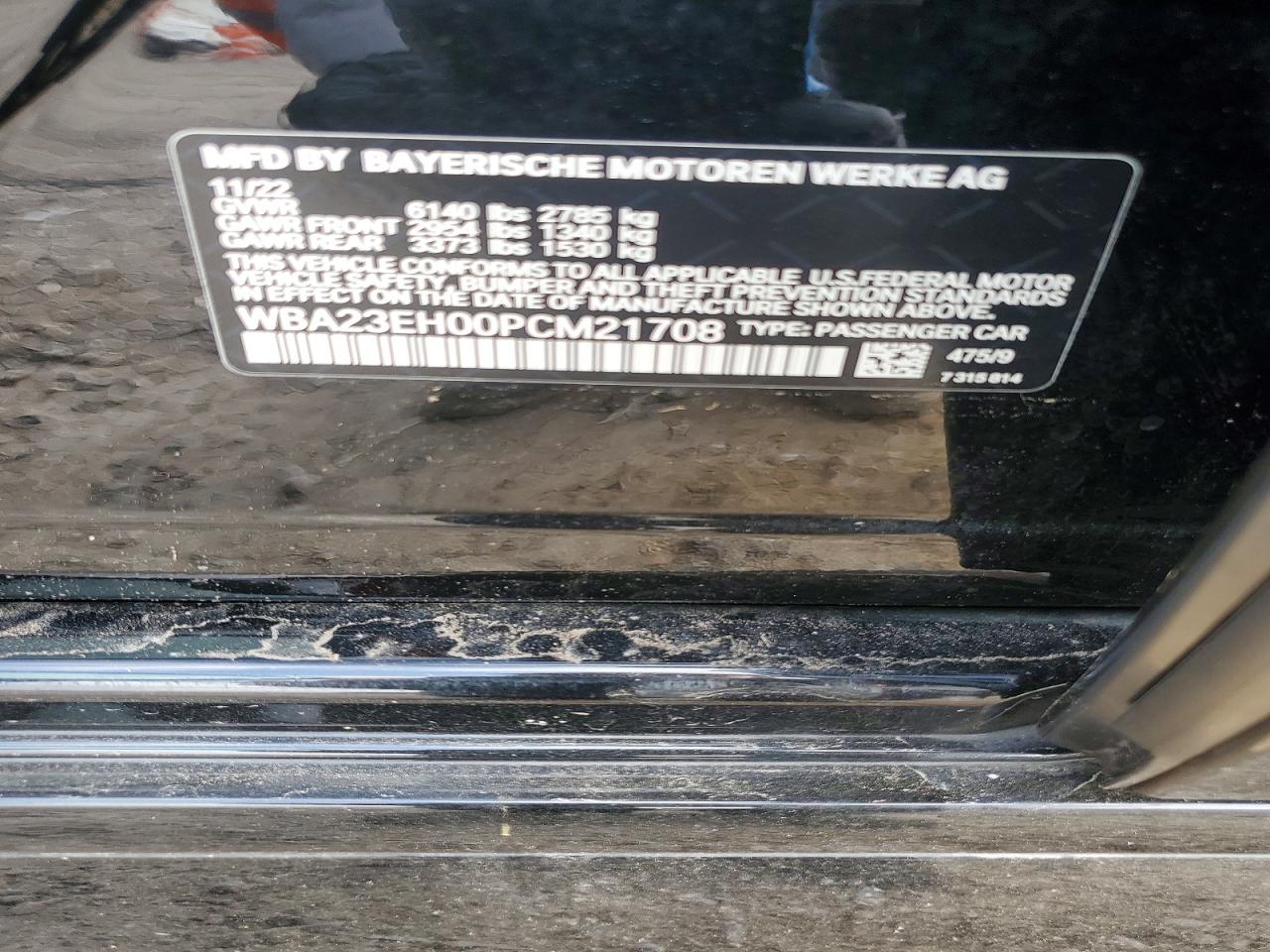 2023 BMW 7 series VIN WBA23EH00PCM21708 photo 12