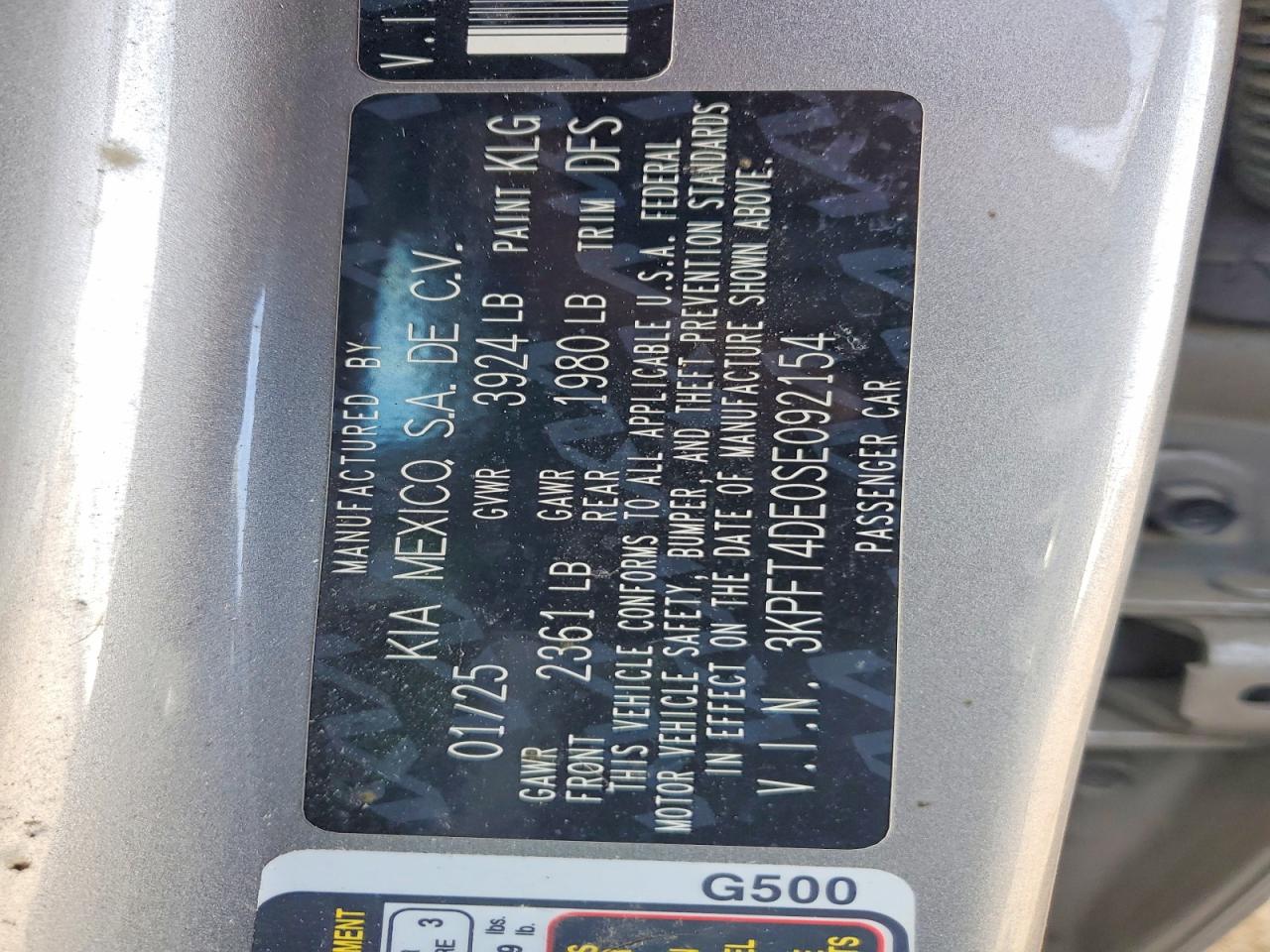 2025 Kia All other VIN 3KPFT4DE0SE092154 photo 12