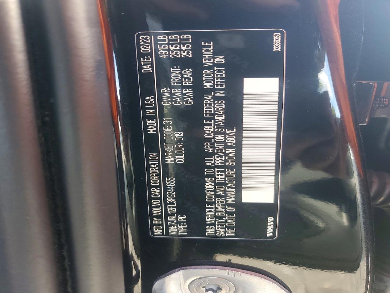 2023 Volvo S60 VIN 7JRL12FL3PG244655 photo 12