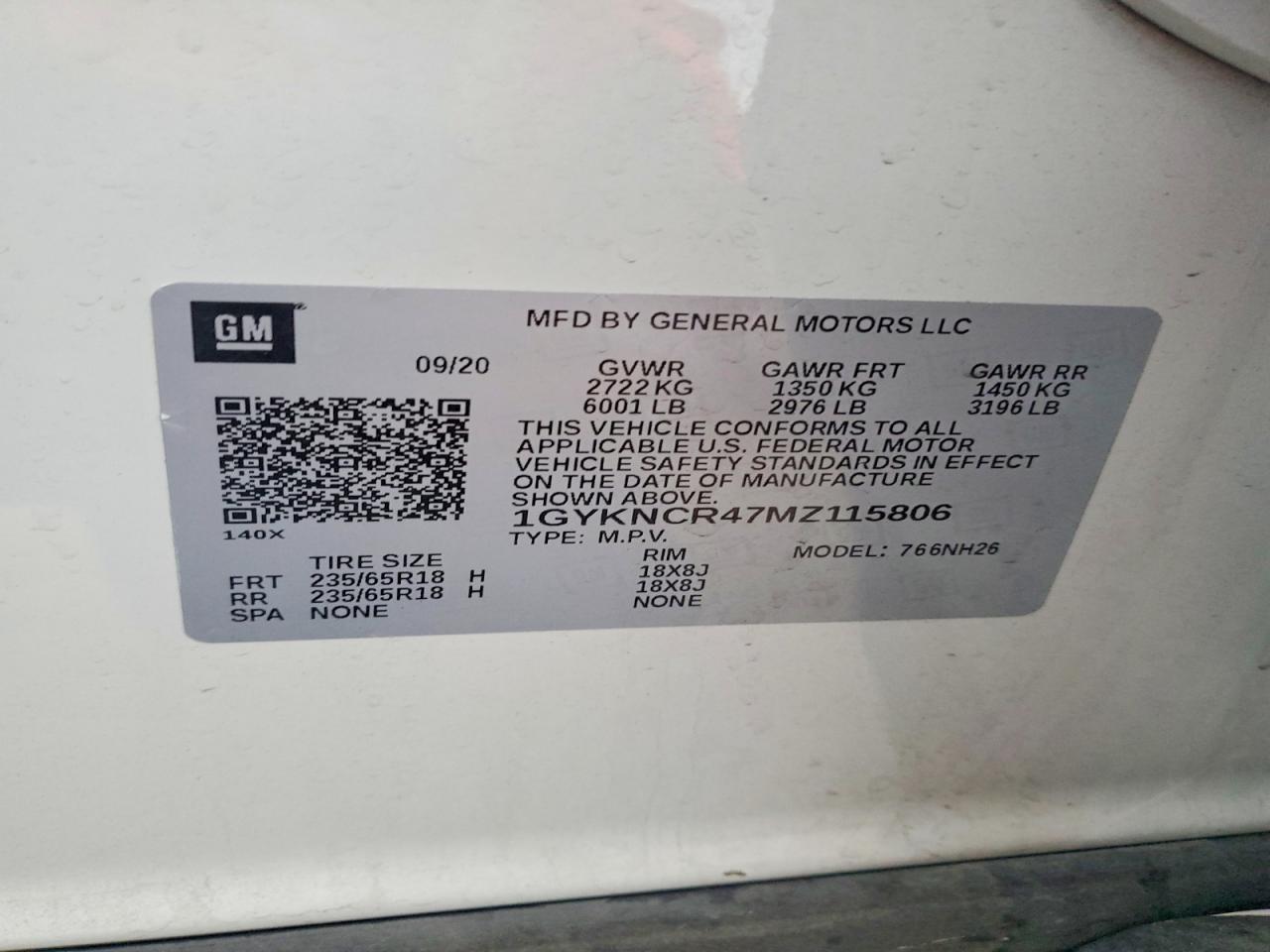2021 Cadillac Xt5 VIN 1GYKNCR47MZ115806 photo 12