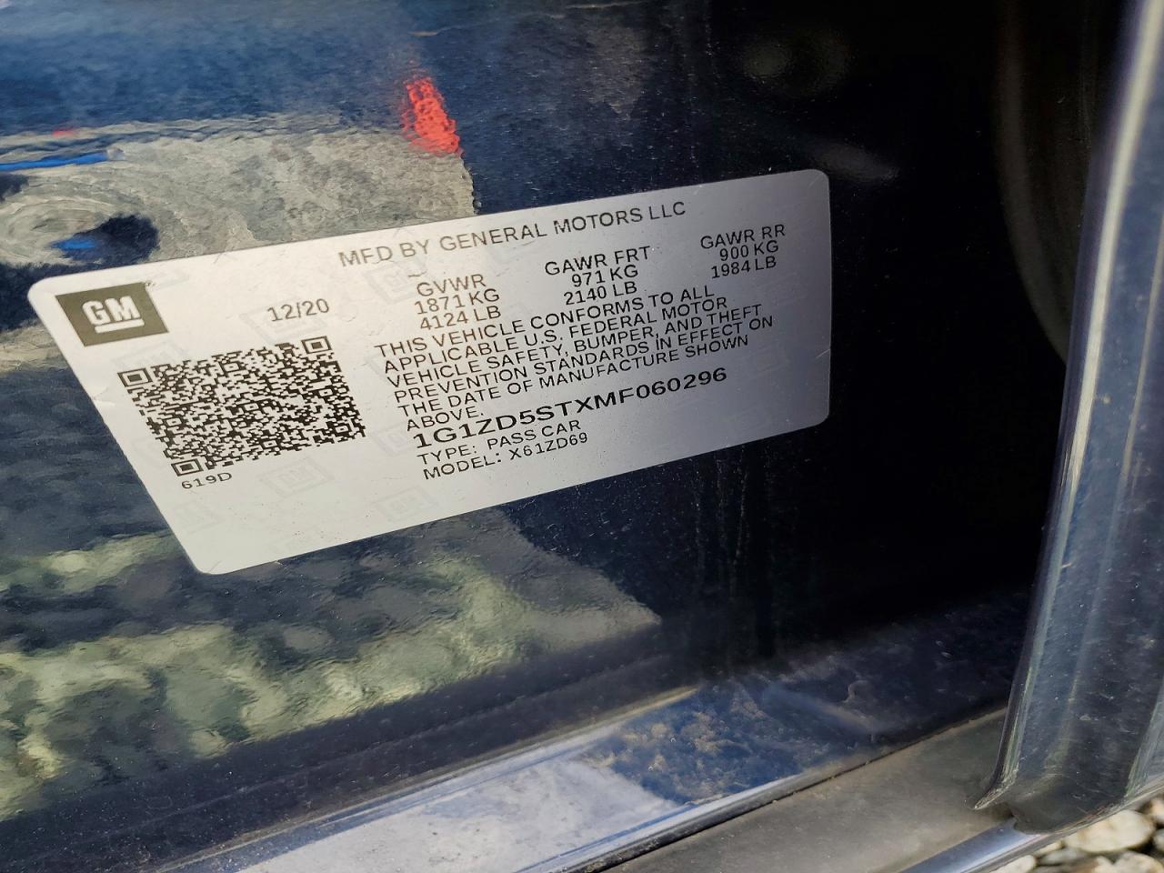 2021 Malibu VIN 1G1ZD5STXMF060296 photo 12