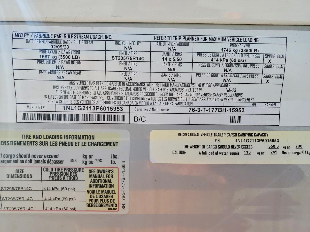 2023 GULF 5th wheel VIN 1NL1G2113P6015953 photo 10