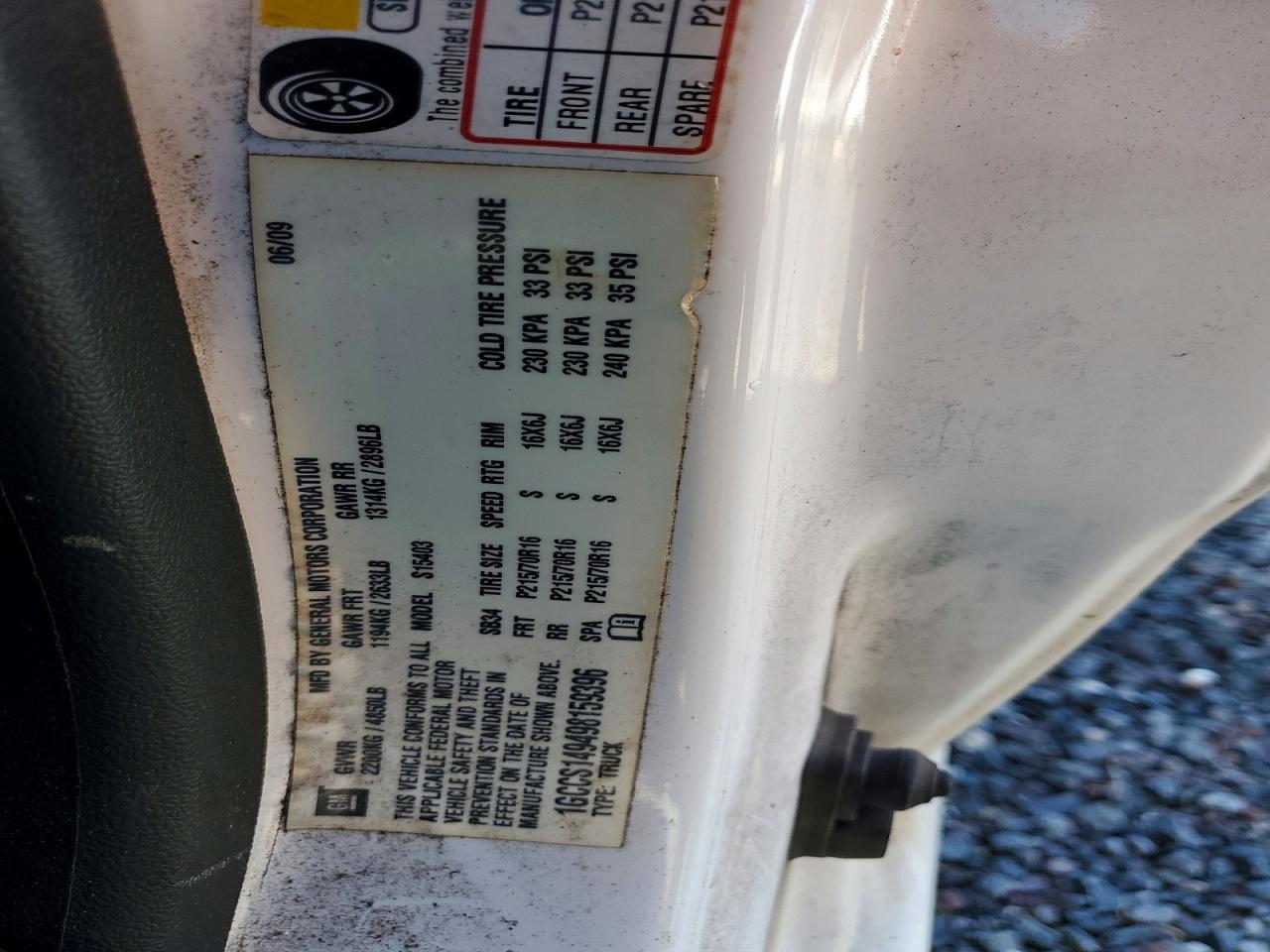 2009 CHEV Colorado VIN 1GCCS149498159396 photo 12