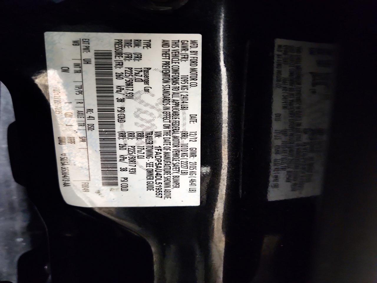 2013 Ford Cmax VIN 1FADP5AU4DL519557 photo 12