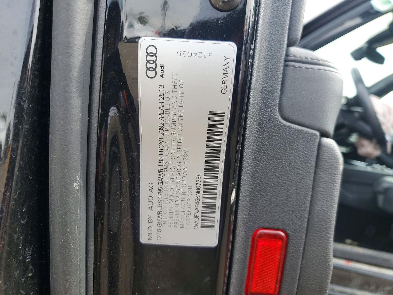 2019 Audi A4 VIN WAUFNAF46KN007758 photo 12