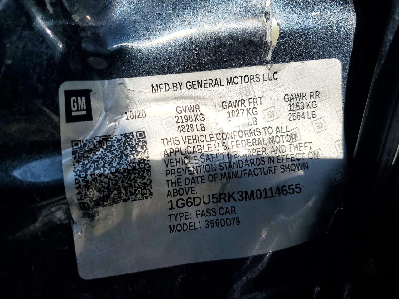 2021 Cadillac Ct5 VIN 1G6DU5RK3M0114655 photo 12
