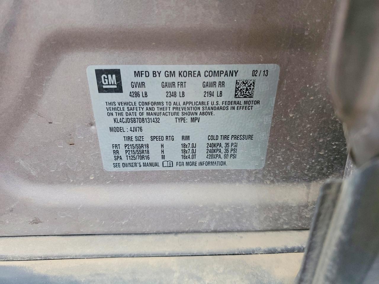 2013 Buick Encore VIN KL4CJDSB7DB131432 photo 12