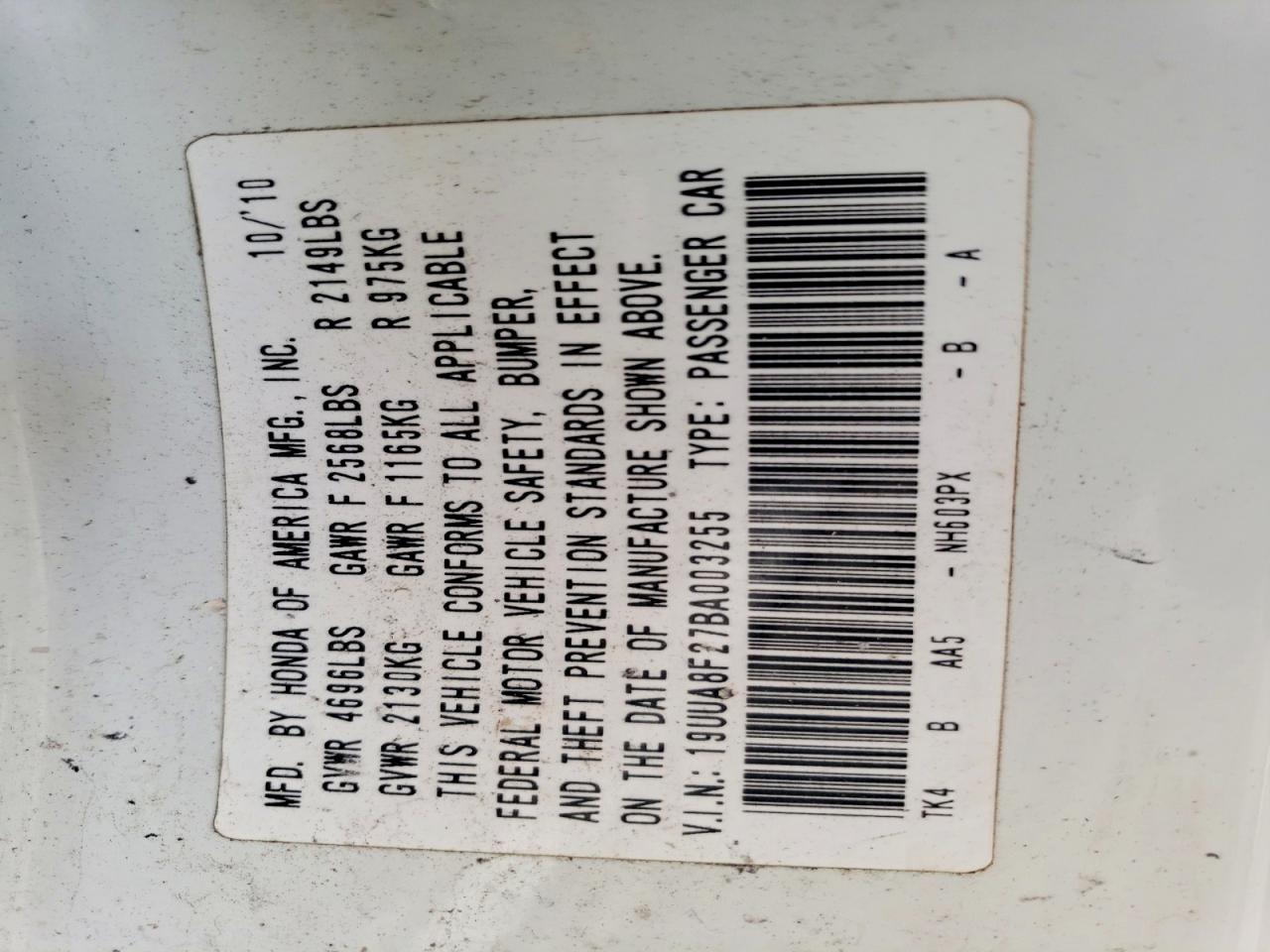 2011 Acura Tl VIN 19UUA8F27BA003255 photo 12