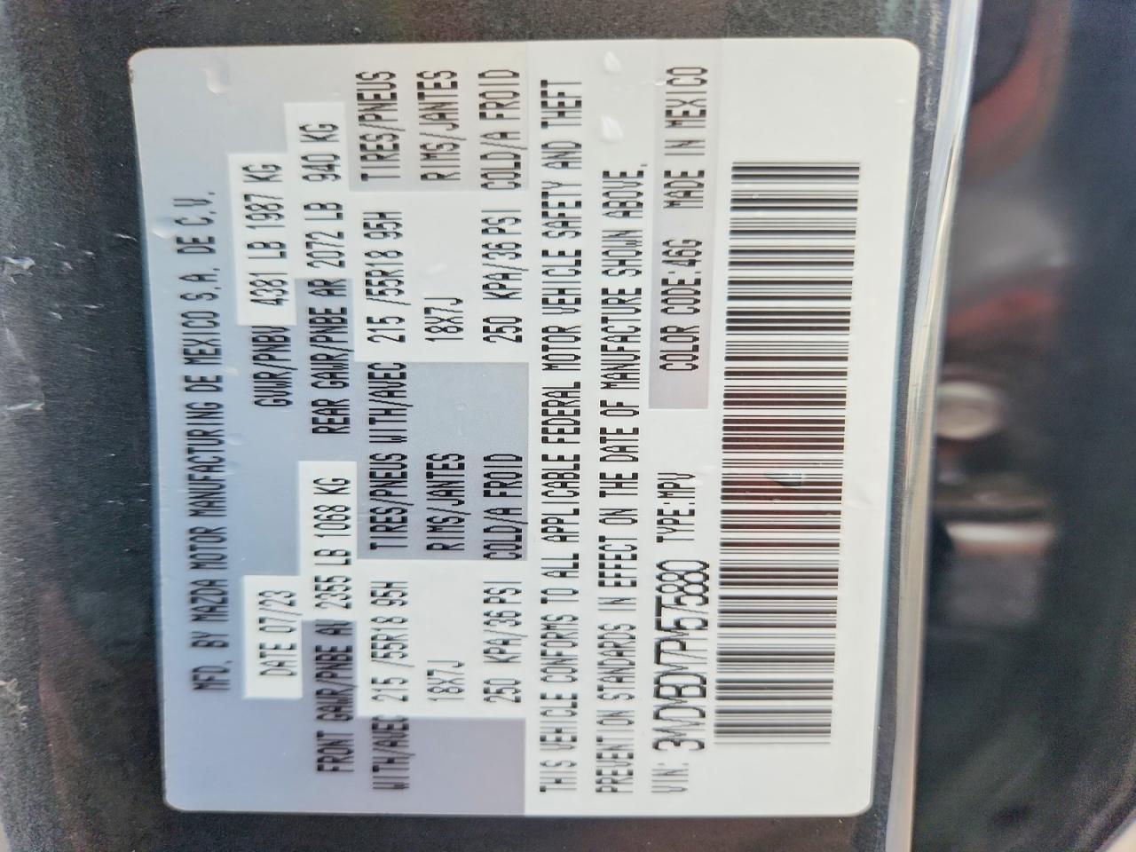2023 MAZDA Cx30 VIN 3MVDMBDM7PM575880 photo 12