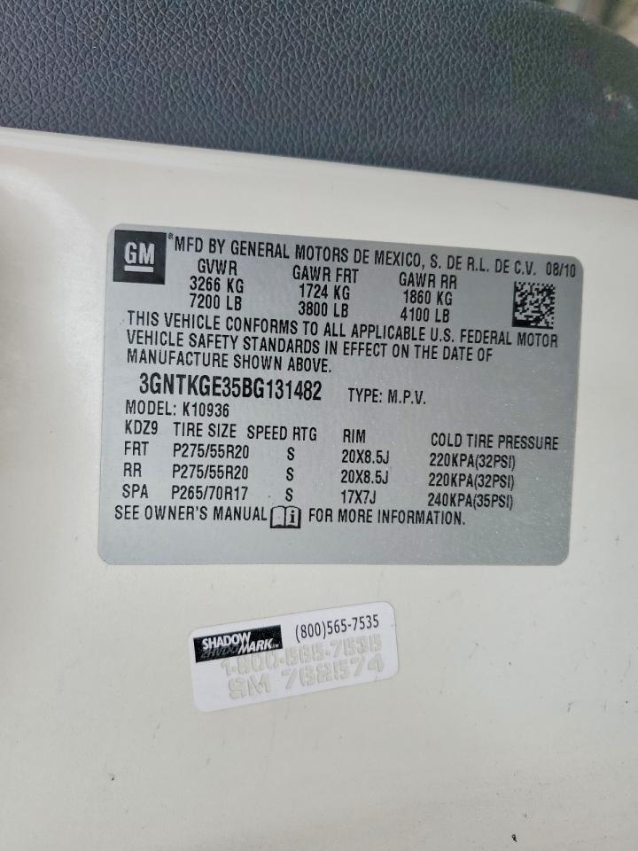 2011 Chevrolet Avalanche VIN 3GNTKGE35BG131482 photo 12