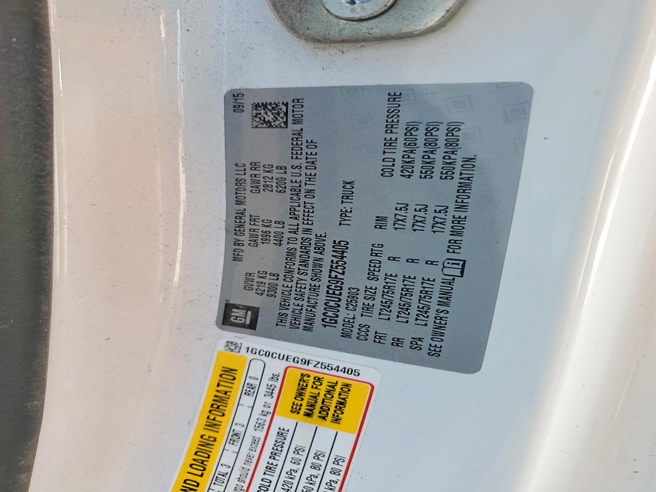 2015 Silverado VIN 1GC0CUEG9FZ554405 photo 12