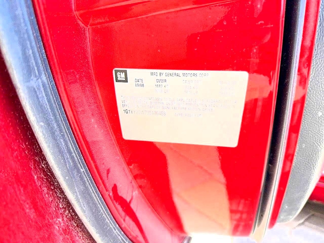 2009 CHEV Corvette VIN 1G1YY25W795106488 photo 10