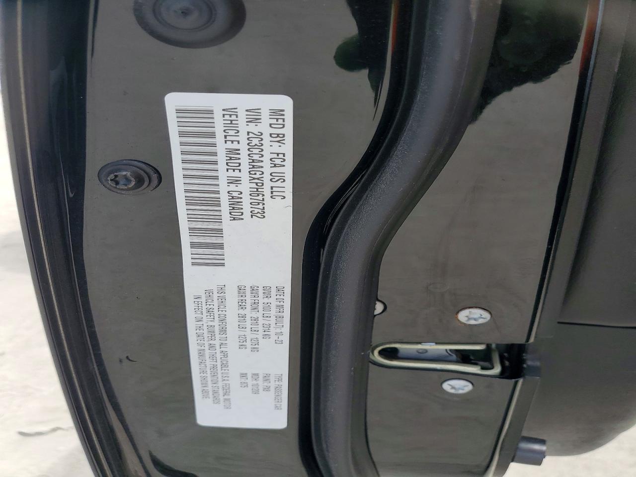 2023 CHRYSLER 300 VIN 2C3CCAAGXPH676732 photo 12