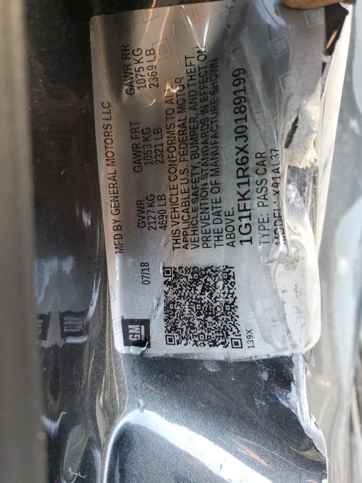2018 CHEVROLET Camaro VIN 1G1FK1R6XJ0189199 photo 12
