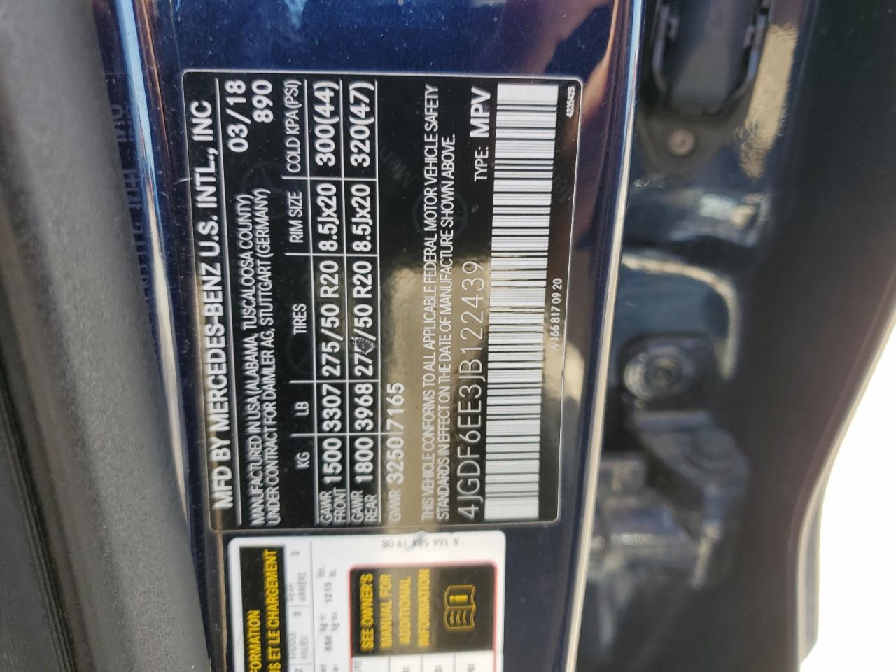 2018 MERCEDES-BENZ Gls-class VIN 4JGDF6EE3JB122439 photo 12