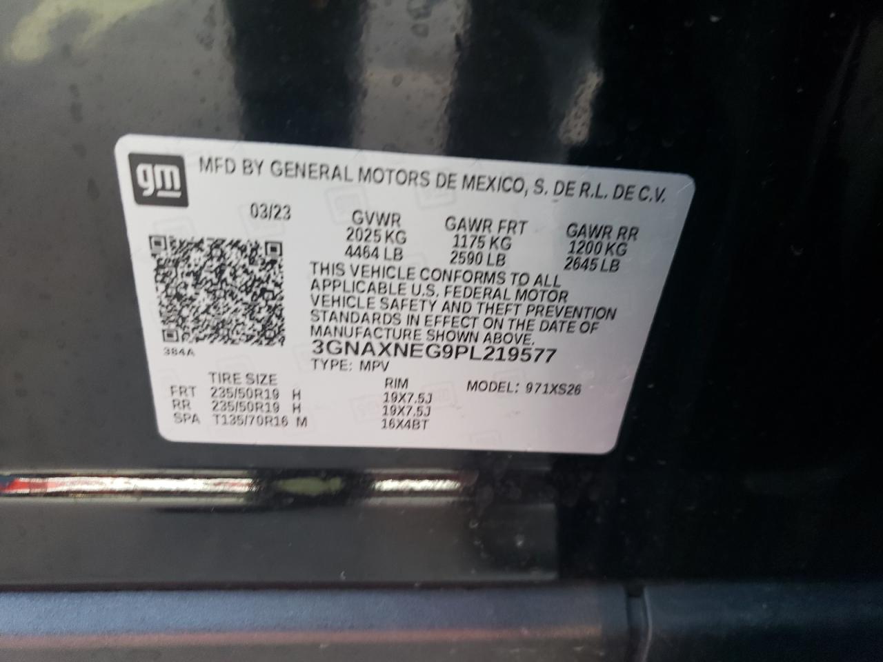 2023 Chevrolet Equinox VIN 3GNAXNEG9PL219577 photo 12