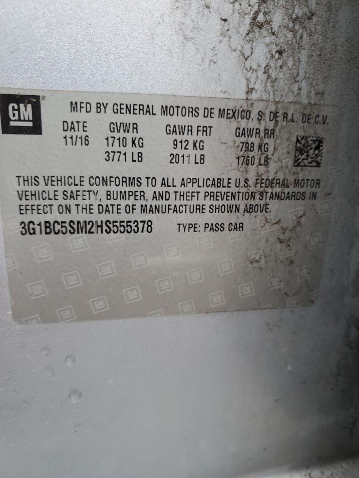 2017 CHEVROLET Cruze VIN 3G1BC5SM2HS555378 photo 12