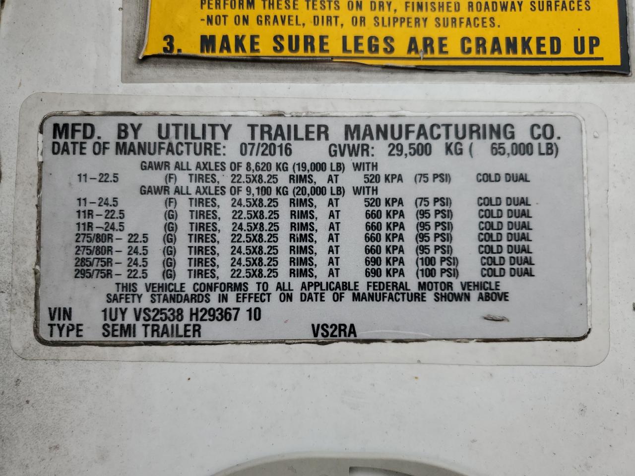 2017 UTILITY REEFER VIN 1UYVS2538H2936710 photo 10