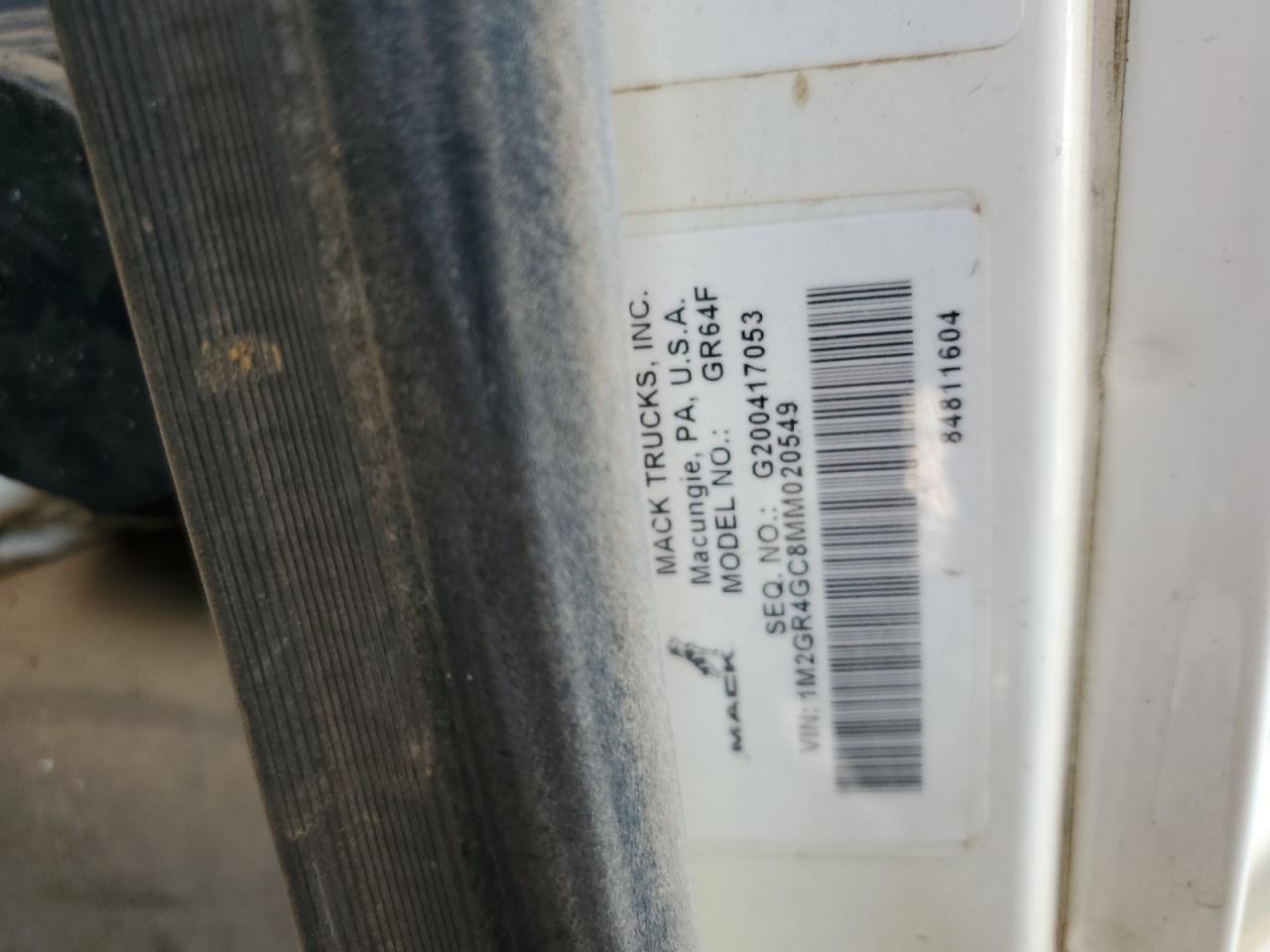 2021 MACK All models VIN 1M2GR4GC8MM020549 photo 10