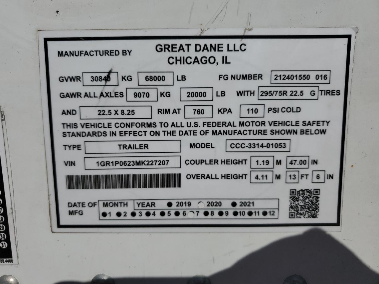 2022 OTHER TRAILER VIN 1GR1P0623MK227207 photo 10