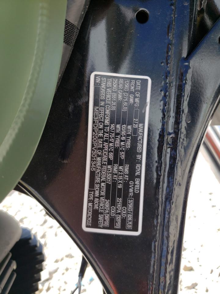 2023 ROYAL ENFIELD MOTORS METEOR 350 VIN ME3FDP200PV301345 photo 9