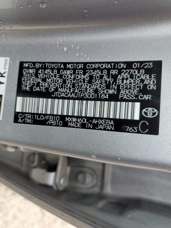 2023 TOYOTA Prius VIN JTDACAAU1P3001184 photo 12