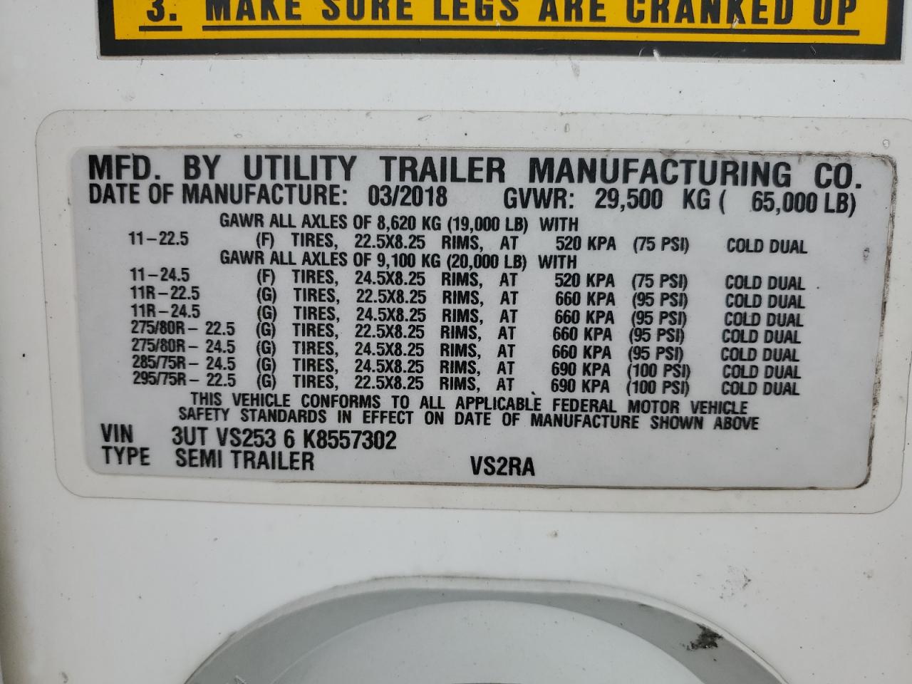 2019 UTILITY Reefer VIN 3UTVS2536K8557302 photo 10