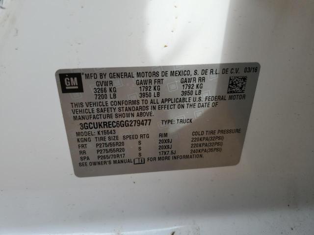 2016 Chev Silverado VIN 3GCUKREC6GG279477 photo 12