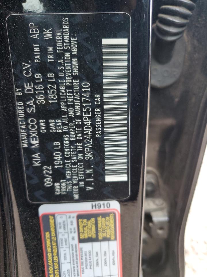 2023 Kia Rio VIN 3KPA24AD4PE517410 photo 12